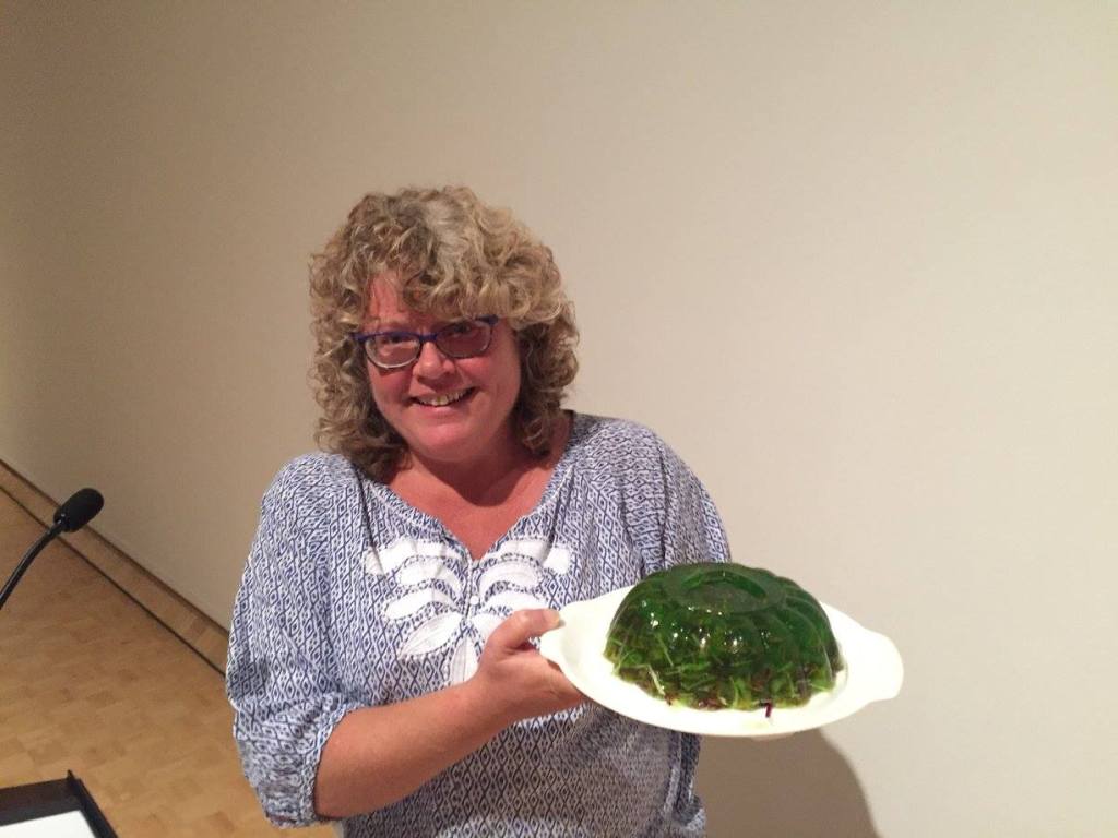 Joanne MacDonald after her Chicken & Wine lecture.
