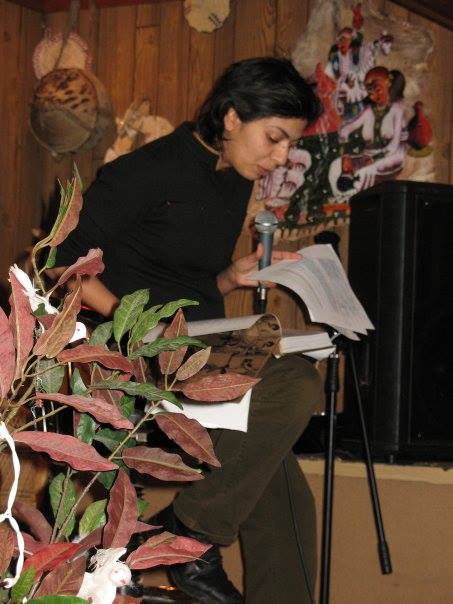 Seema Goel delivers a Chicken & Wine lecture.